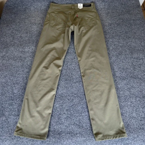 Levi's 511 Slim Tech Pants Stretch Mens 32x34 Green Performance Casual Jeans - Picture 5 of 9